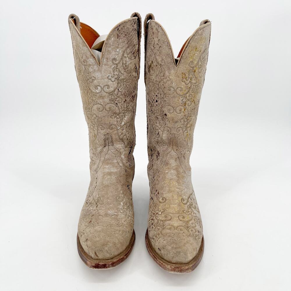 Lucchese Women’s 7 Stone Metallic Python Print Su… - image 6